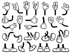 an image of hand gestures and symbols set stock photo 467982 on behance