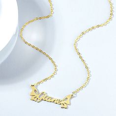 Name necklaces are a must for every fashionable woman. They have a fun and personalized feel to them. In addition, Name Necklace are versatile enough for everyday wear. Slip them on alone or layer them up for a bolder look. Depending on which style you get, you can customize one name, or two names. There are personalized infinity necklaces, retro nameplate necklaces, and modern bar necklaces. In addition to getting your own name, other options would be to get the name of a boyfriend, BFF, pet, p Elegant Personalized Stainless Steel Chain Necklace, Silver Metal Chain Necklace For Mother's Day, Silver Chain Necklace With Adjustable Chain For Mother's Day, Customized Stainless Steel Necklaces For Mother's Day, Silver Pendant Name Necklace, Custom Name Silver Jewelry In Stainless Steel, Trendy Sterling Silver Round Pendant, Elegant Personalized Stainless Steel Charm Necklaces, Elegant Personalized Metal Chain Necklace