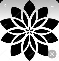 a black and white flower icon on a white background stock photo 547982