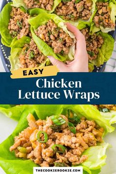 lettuce wraps filled with meat and vegetables