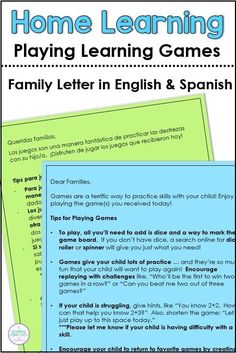 Parent letters in Spanish and English Letters In Spanish, Letter In English, Spanish Letters, Student Games, Building Classroom Community, Building A Home, English Games