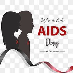 the world aids day poster is displayed on a transparent background