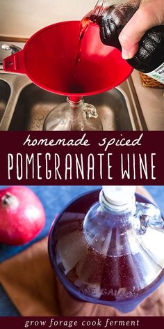 homemade spiced pomegranate wine is the perfect way to use fresh fruit