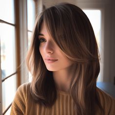 Medium Length Hair Long Curtain Bangs, Womens Haircuts Long Straight Fine Hair, Curtain Bangs Fine Hair Medium, Curtain Bang Side Part, Lob With Curtain Bangs Fine Hair, Swept Curtain Bangs, Haircut Ideas Straight Hair, Curtain Bangs Long Straight Hair, Long Curtain Bangs Short Hair