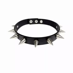 Black Spiked Choker, Spiked Choker Aesthetic, Chewlery Necklace, Spikey Choker, Spiky Choker, Spike Accessories, Spiked Necklace, Alt Baddie, Spike Jewelry