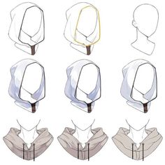 six different views of a man's neck and head in various positions, including the collar