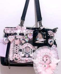 Cute lace Txt yeonjun concert bag Kpop Ita Bag, Kpop Concert Bag, Jirai Fashion, Yeonjun Concert, Decorated Bag, Concert Bag, Concert Bags