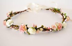 Wreath Flower, Head Wreath, Girls Headband, Flower Girl Headbands