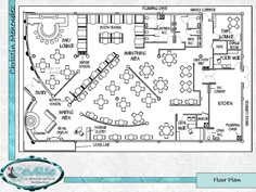 the floor plan for an office