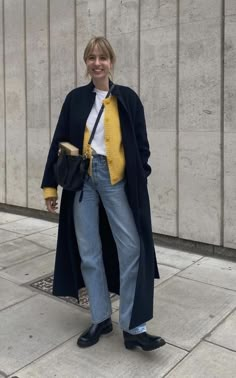 22fw Trend Fashion, Youthful Work Outfits, Sleepless In Seattle Outfits, Patterned Blazer Outfit, Jcrew Summer Outfits, Danish Fashion Copenhagen Street Style, Yellow Sweater Outfit, Elevated Minimalism, Norwegian Fashion