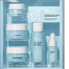 Elf Hydrating Skin Care Set. Brand New Hydrating Skin Care, Skincare Kit, E.l.f. Cosmetics, Moisturizing Toner, Elf Cosmetics, Skincare Regimen, Skin Care Kit, Cleansing Balm, Skin Cleanser Products