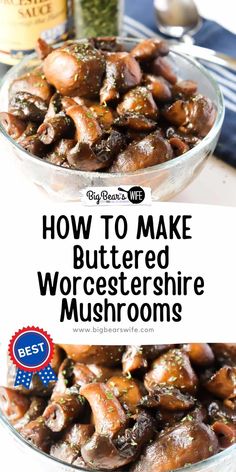 how to make buttered mushrooms in the microwave