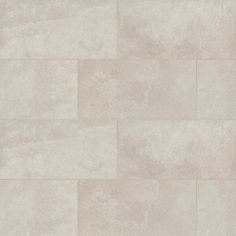 a white tile wallpaper with different shades of grey and beige tiles on the floor