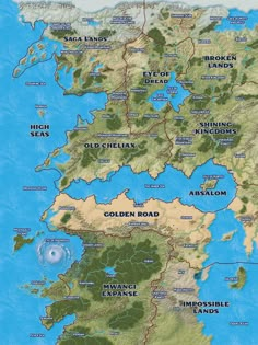 a large map of the middle earth