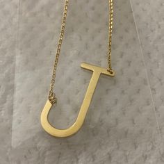 Large Initial Letter J Necklace. 1.5" Inch Letter 8" - 9" Drop Stainless Steel / Gold Plated Letters Do Lay Sideways When Worn Letter J Necklace, Red Pendant Necklace, Pink Pendant Necklace, J Necklace, Alphabet Jewelry, Blue Pendant Necklace, Locket Pendant Necklace, Red Pendants, Swarovski Crystal Necklace