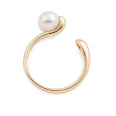 Sleek and modern open ring with freshwater pearl to embrace the modern twist with it. Wear alone or with any ring from our collection. Rings are made of Yellow, Rose and White solid gold. Gold on Sterling Silver is available as well. Pearl diameter 7mm approximately Modern Pearl Open Ring For Anniversary, Modern Open Pearl Ring For Anniversary, White Solid, Open Ring, Yellow Rose, Gold Gold, Christmas List, Sterling Silber, Fresh Water