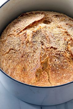 a baked dish in a pan on a counter top with the crust removed from it