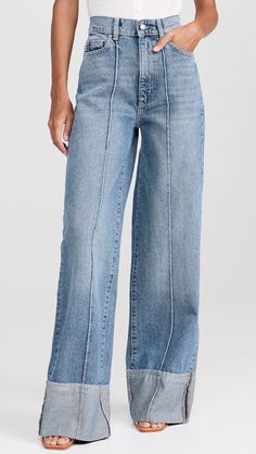 DL1961 Hepburn Wide Leg Jeans: High Rise Vintage 32' | Shopbop Dl1961 Jeans, Fall Denim, Jeans Diy, Pleated Pants, Latest Outfits, Denim Outfit, Denim Wash, Flare Jeans