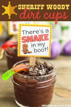 there's a snake in my boot dirt cups for kids to make and eat