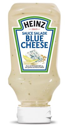 a bottle of heinz's blue cheese sauce