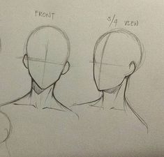 three different views of the head and neck of a person's head, from front to back