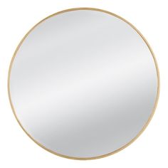 a round mirror on a white background