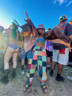 55 Coachella Outfits that'll make you look Bold & Confident - Hike n Dip Rave Overalls Outfit, Outside Rave Outfit, Weird Festival Outfits, Rage Outfits Music Festivals, Imagine Music Festival Outfit, Electric Zoo Outfit, Wook Outfits Festival, Masculine Rave Outfits, Wakaan Festival Outfits