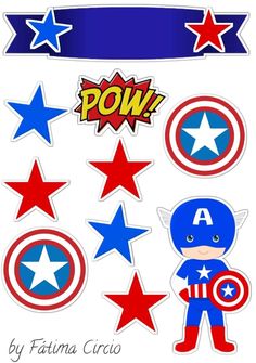 the captain stickers are all different colors