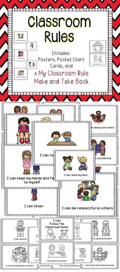 the classroom rules booklet for students to use on their own school desks and books