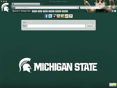 the michigan state university website is displayed on a computer screen with an image of a football player