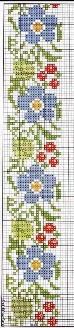 a cross stitch pattern with different colors and sizes