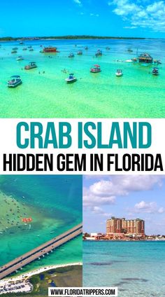 Crab Island Hidden Gem In Florida Crab Island Destin Fl, Crab Island, Florida Vacation Spots, Florida Travel Destinations, Florida Travel Guide, Florida Adventures, Sanibel Island Florida, Places In Florida, Adventure Travel Explore