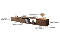 an image of a tv stand with drawers and shelves on it's sides, measurements