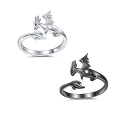 PRICES MAY VARY. PERFECT & EXQUISITE GIFT FOR HER/HIM-These are the ideal gift for your sister, mom, wife, niece, aunt, best friend, — or yourself! Whether she prefers modern, traditional, or cute jewelry, we have a wide selection of bracelets, earrings, necklaces and rings to choose from. STYLISH DRAGON DESIGN-The dragon symbolizes power, change, and spirituality, and it also symbolizes good luck, fortune, and prosperity. This spirit guide can help you tap into your power. TWO COLOR CHOICES-We Dragon Rings, Evil Dragon, Fashion Romantic, Romantic Fashion, Hip Hop Rings, Animal Ring, Dragon Ring, Gifts For Your Sister, Dragon Lover