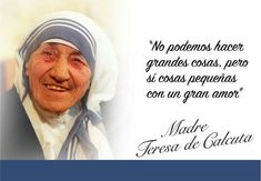 an old woman wearing a nun outfit with a quote from the book mother teresa de catucha