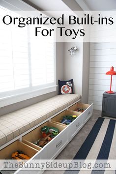 organized built - in toy storage for toys is an easy way to organize your child's bedroom