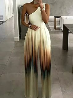 love the colors Jump Suits, Ombre Fashion, Long Jumpsuits, Printed Jumpsuit, Jumpsuit Fashion, Sleeveless Jumpsuits, Girly Fashion, Aaliyah, Tulum