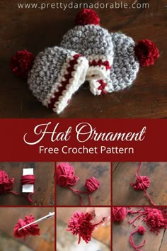 crochet hat ornament free pattern with instructions to make it easy and fun