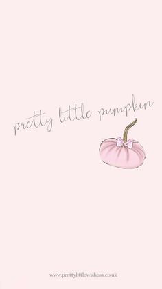 a pink pumpkin with the words pretty little pumpkin on it