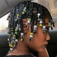 Short Braids, Braids With Beads, Elegant Updo, Creative Hairstyles, Short Natural Hair Styles, Hair Beads, Box Braids Hairstyles, Braids For Short Hair, Twist Hairstyles