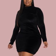 Bodycon Velour Long Sleeve Dress. Pullover Stretchy Mock Neck Lightweight Crushed Velvet Curve Enhancing Double Sided Ruching 95% Polyester 5% Spandex Crushed Velvet, Mock Neck, Sleeve Dress, Colorful Dresses, Double Sided, Bodycon Dress, Long Sleeve Dress, Velvet, Spandex