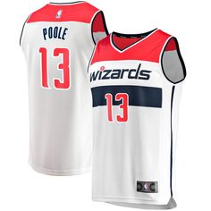 men's washington wizards 13 bradley poole white nike swingman replica jersey - size medium