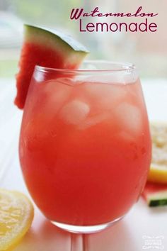 Watermelon Lemonade Recipe! Refreshing drink recipe for Summer! Watermelon Lemonade Recipe, Fruit Drinks Recipes, Summer Drinks Nonalcoholic, Summer Drink Recipes, Refreshing Drinks Recipes, Lemonade Recipe, Watermelon Lemonade, Easy Drinks, Lemonade Recipes