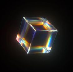 an object that looks like a cube in the dark with light coming from it's sides