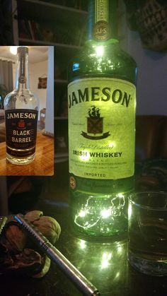 a bottle of jameson is sitting on a table