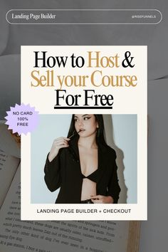 a book with the title how to host and sell your course for free on it