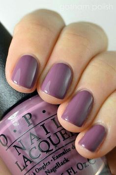 Opi Nail Polish Colors, Cute Nail Colors, Purple Nail Polish, Purple Nail Designs, Nail Colors Winter, Purple Nail, Gel Nail Colors, Opi Nail Polish, Opi Nails