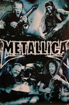 the poster for metallicica shows two men playing guitars