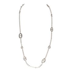 This Hermes Farandole Rope necklace is in sterling silver hardware, featuring a 80cm length necklace with sterling silver chaine d'ancre motif links in different sizes and has a bar & toggle closure.Origin: FranceCondition: New and never wornAccompanied by: Hermes jewelry box and ribbonMeasurements: adjustable circumference: 80 cm / 30.5 inches ; sterling silver: 925/1000 Silver Necklaces With Hook And Links For Everyday, Everyday Silver Necklace With Hook And Links, Classic Silver Necklace With Hook And Links, Formal Sterling Silver Necklaces, Hermes Jewelry, Hermes Birkin 25, Length Necklace, Birkin 25, Madison Avenue