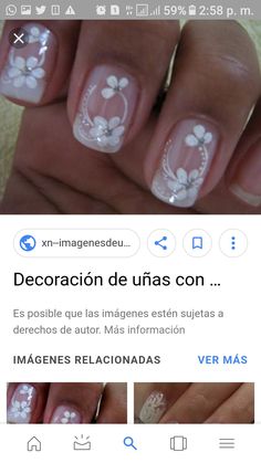 Gel Manicure Designs, Nail Polish Colors Summer, Bridal Nails Designs, Fingernail Designs, Square Nail Designs, Wedding Nails Design, Manicures Designs, Bridal Nails, Floral Nails